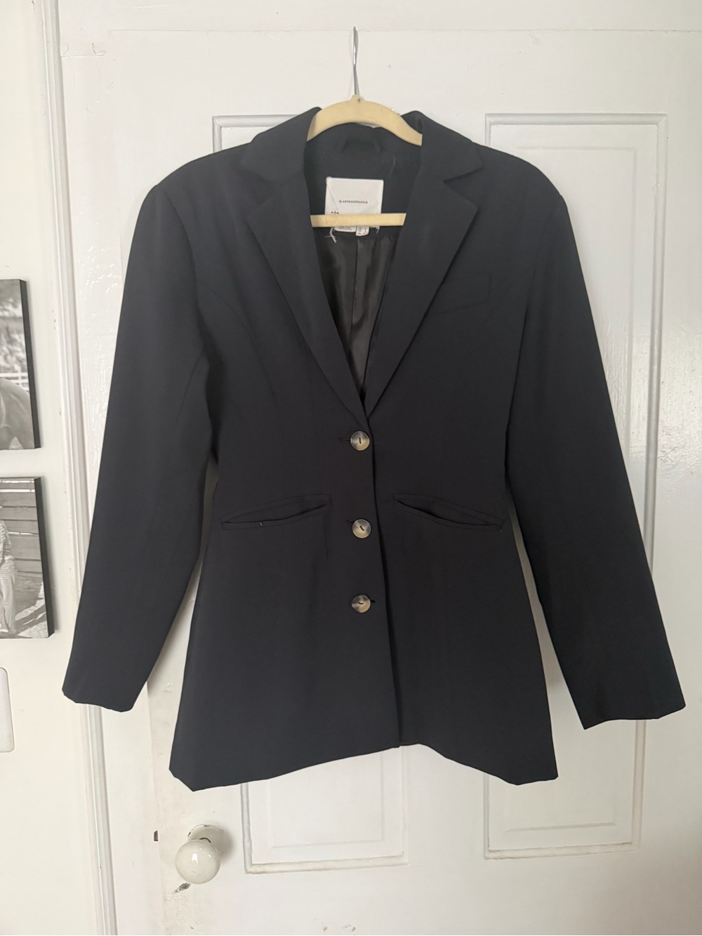 Anthropologie Black Women's Tailored Blazer Jacket